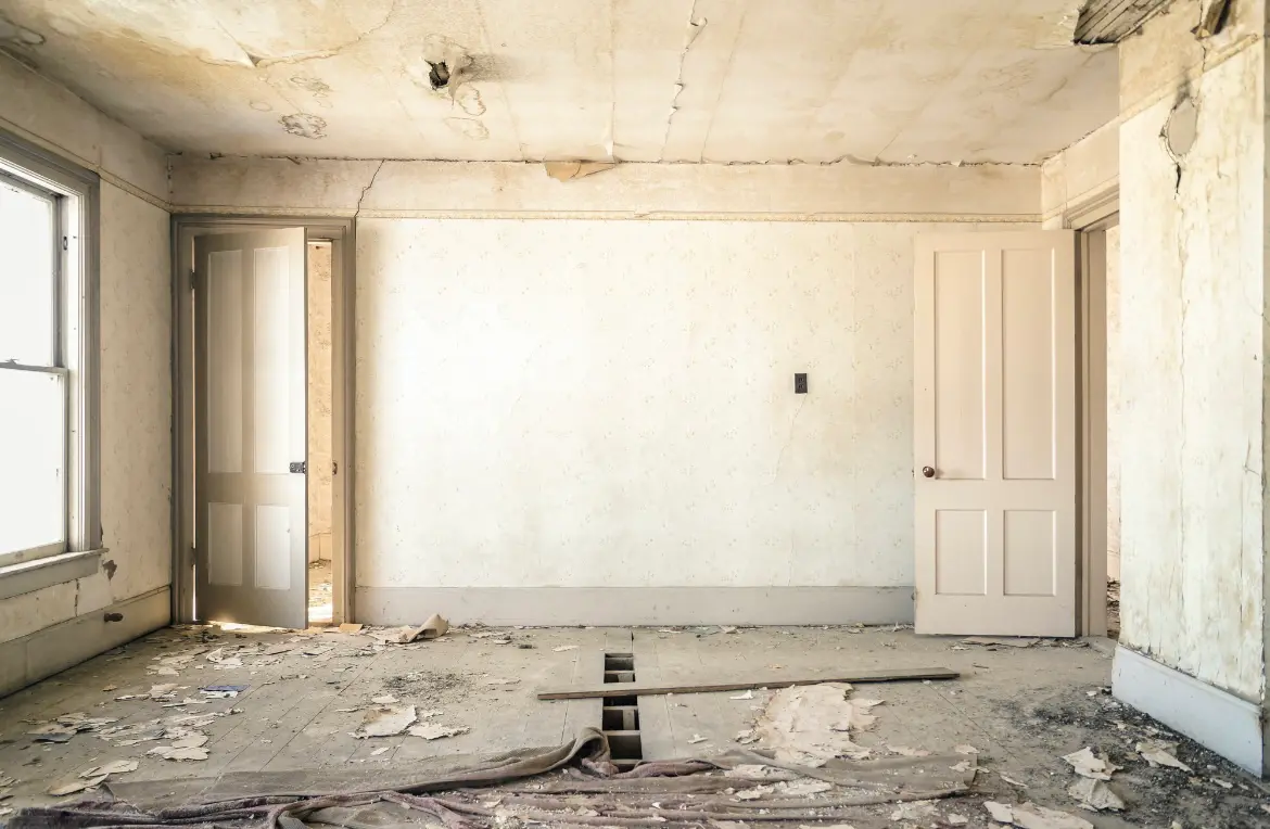 Waste disposal crew managing a cleanout project in Bacliff